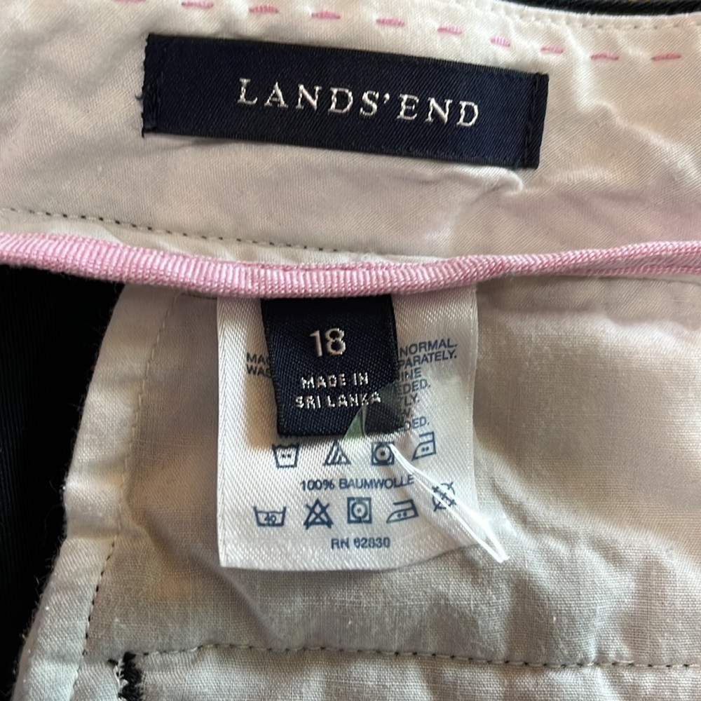 Lands End Dark Navy Crops Size 18 - Picture 5 of 7